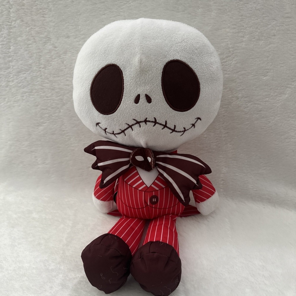 Valentine Nightmare Before Christmas Jack Pink Brown Plush Stuffed Toy Doll 16"